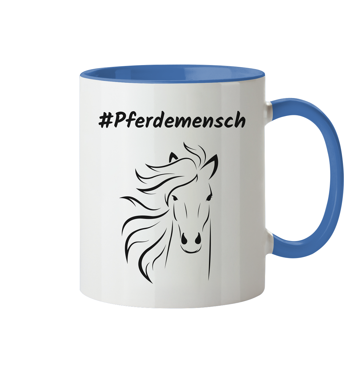 Tasse zweifarbig #Pferdemensch