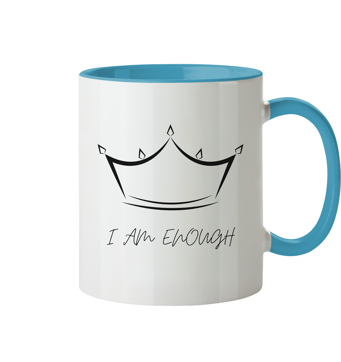 Tasse zweifarbig "I am enough" Krone