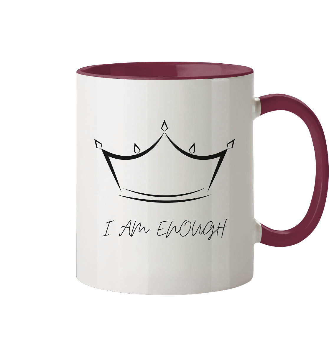 Tasse zweifarbig "I am enough" Krone