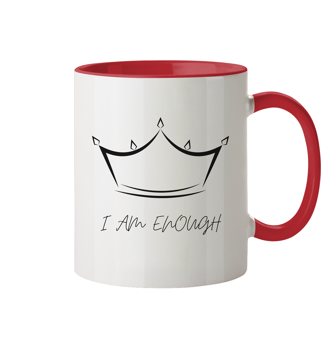 Tasse zweifarbig "I am enough" Krone