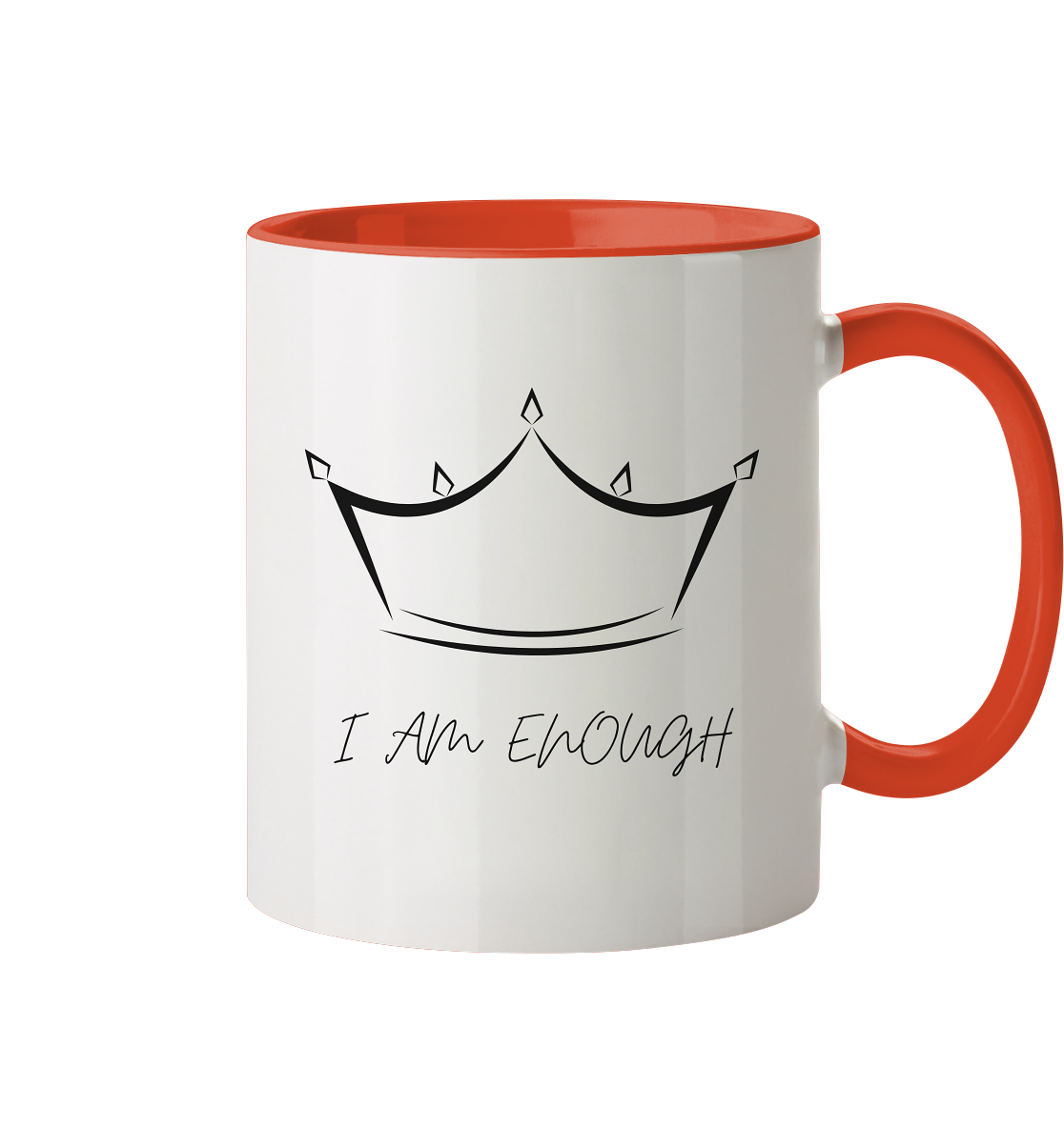 Tasse zweifarbig "I am enough" Krone