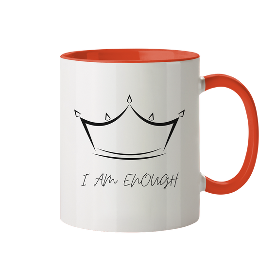 Tasse zweifarbig "I am enough" Krone