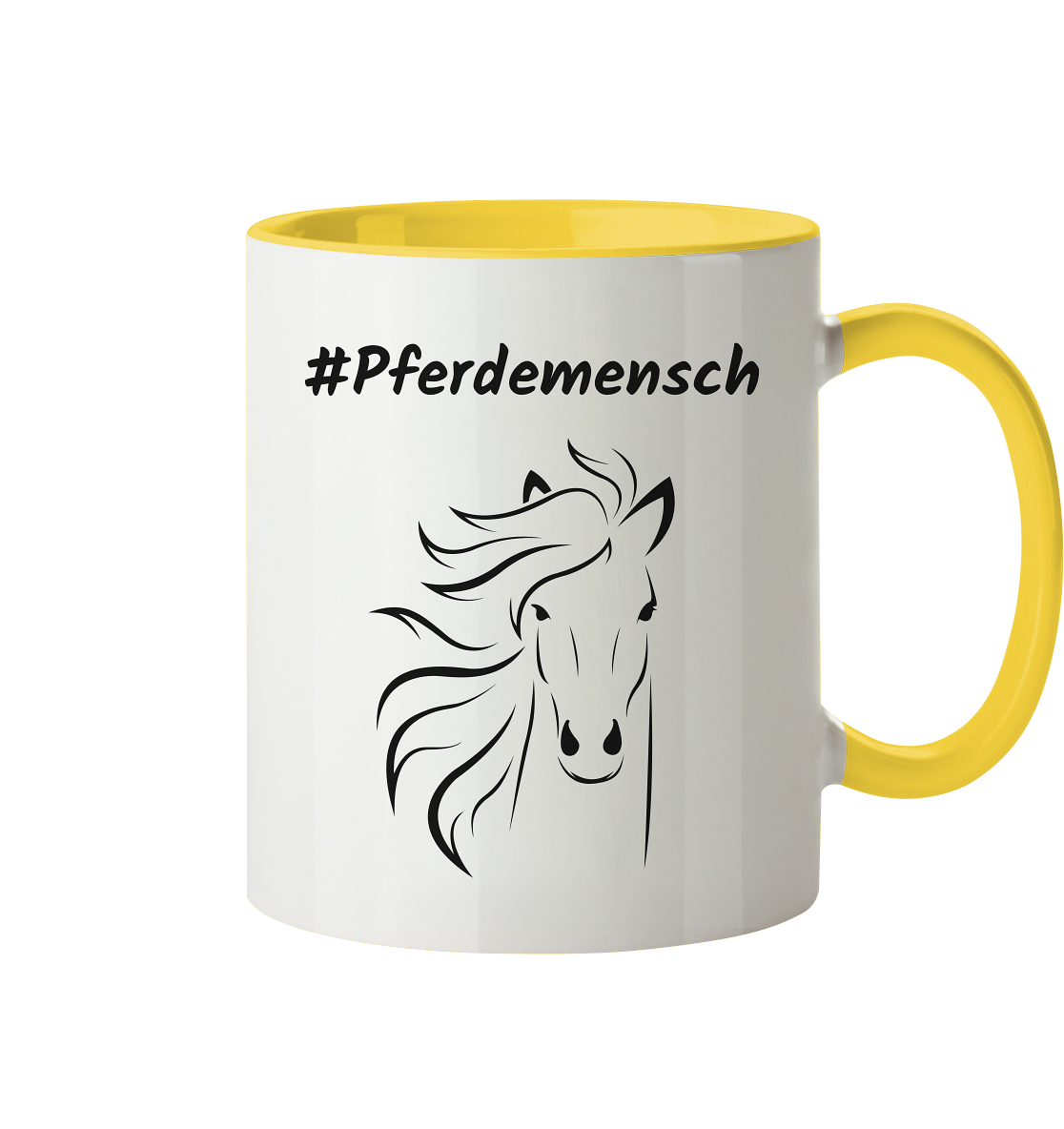 Tasse zweifarbig #Pferdemensch